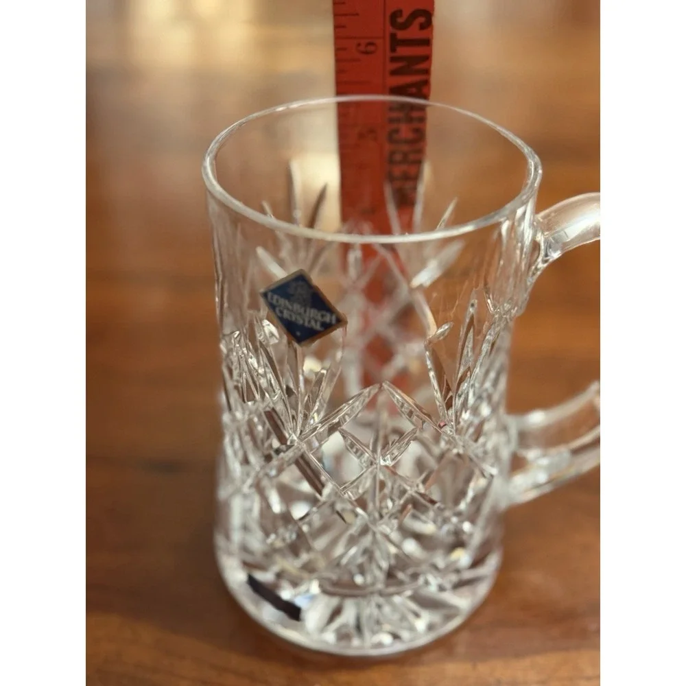 Vintage Edinburgh Crystal 1 Pint Beer Tankard Mug Made in France New With Tags